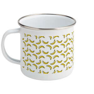 banana pattern enamel mug