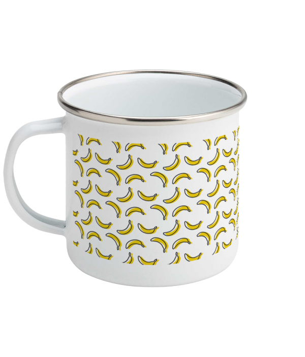 banana pattern enamel mug