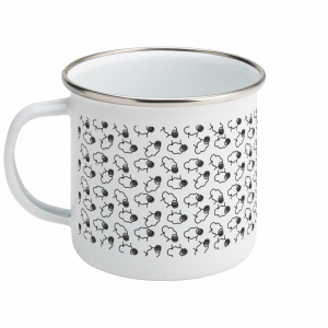 sheep pattern enamel mug