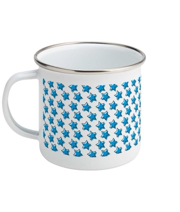 star pattern enamel mug
